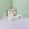 Golden-framed glass tableware set, high borosilicate heat-resistant explosion-proof, simple style household Specification image
